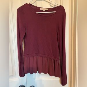 LOFT burgundy top
